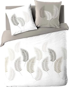 Fehér-szürke kétszemélyes pamut ágyneműhuzat 200x200 cm Goyave – douceur d'intérieur