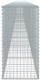 horganyzott vas gabion kosár fedéllel 1200 x 50 x 100 cm
