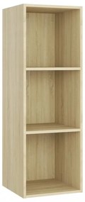 sonoma tölgy színű szerelt fa TV-szekrény 107 x 35 x 37 cm