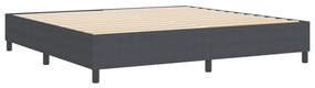 Boxspring Ágy Sötétszürke 200x200 cm Kordbársony