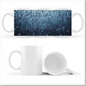 Nyomott mintás bögre Túrázás halrajok víz