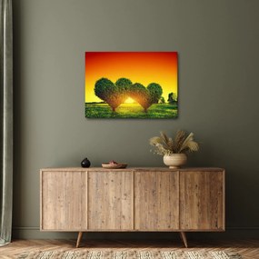 Kép - szív a fák tetején (70x50 cm)
