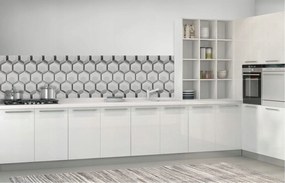 Fotótapéta Hatszögek 3D Geometriai illúziók Monokróm 250x60 +ragasztó