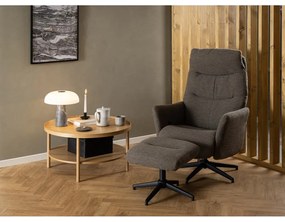 Szürkésbarna buklé relaxációs fotel London – Actona