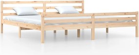 vidaXL tömör fa ágykeret matrac nélkül 200 x 200 cm