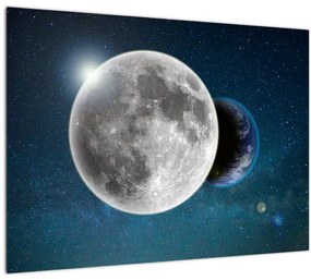 Kép - Föld holdfogyatkozásban (üvegen) (70x50 cm)