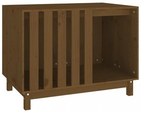 vidaXL mézbarna tömör fenyőfa kutyaágy 90 x 60 x 67 cm