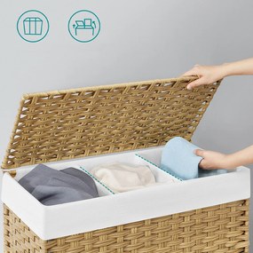 Műanyag szennyestartó kosár, 66 x 33 x 66 cm