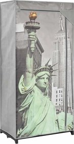 vidaXL New York szövet ruhásszekrény 75 x 45 x 160 cm