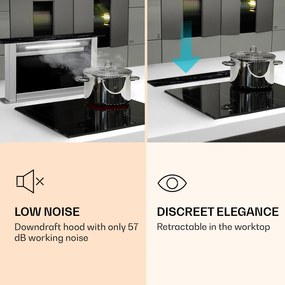 Klarstein Royal Flush Eco, páraelszívó, 60 cm, 576 m³/ó, A+