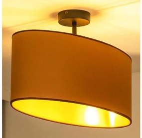 Duolla - Felületre szerelhető csillár OVAL VEGAN 1xE27/15W/230V barna