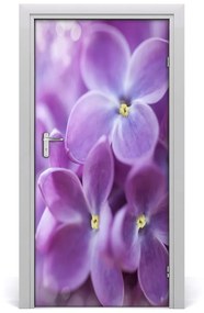 Ajtóposzter öntapadós lila virágok 95x205 cm