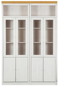 Fehér borovi fenyő tálalószekrény 148x223 cm Anita – Støraa