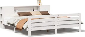 vidaXL fehér tömör fenyőfa ágy matrac nélkül 200 x 200 cm