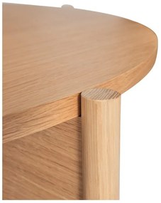 Natúr színű kerek dohányzóasztal tölgyfa dekorral ø 86 cm Heritage – Hübsch