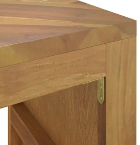 konzolasztal 110x35x75 cm tömör fa teakfa