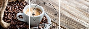 Kép - Espresso (órával) (90x30 cm)