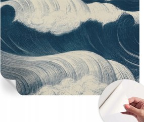 Öntapadós tapéta Divatos 3D fali ragasztóval Tengeri hullámok 152x104 cm