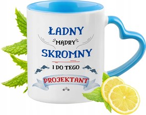 Tervezőnek Kék Bögre Szív Alakú Füllel Ajándék