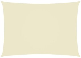 krémszínű téglalap alakú oxford-szövet napvitorla 3,5 x 5 m