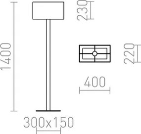 RENDL PLAZA stojanová bílá chrom 230V LED E27 15W