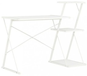 Fehér íróasztal polccal 116 x 50 x 93 cm