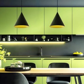 ETNA II kábeles függeszték, 1xE27/15W/230V, átm. 25 cm, zöld