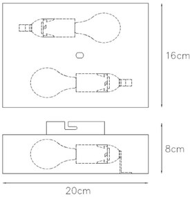 Lucide 12219/02/02 - Fali lámpa OVALIS 2xE14/9W/230V arany