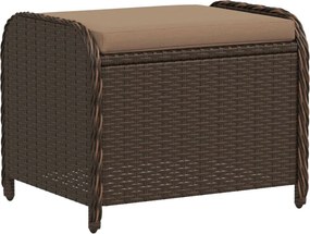 vidaXL barna polyrattan kerti szék párnával 58 x 46 x 46 cm