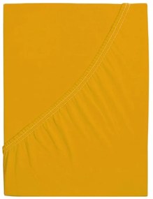 LUXORA mako pamut jersey lepedő 180x200 cm sárga