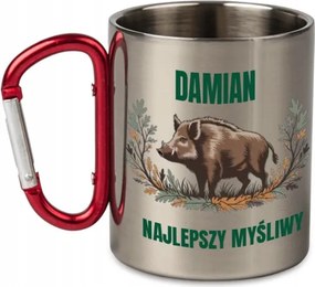 Fém Bögre Karabinerrel A Legjobb Vadász Nevével 300 ML