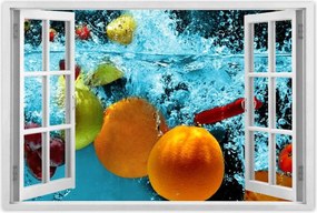 Poszterek 90x60 KĂ©k csobbanĂĄs gyĂŒmölcsökkel