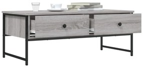 szürke sonoma színű szerelt fa dohányzóasztal 101x49x39,5 cm