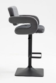HR8403KW Grafit modern velúr szék fekete lábbal
