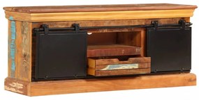 tömör újrahasznosított fa TV-szekrény 110 x 30 x 45 cm