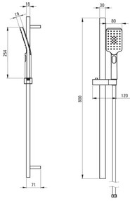 Deante NGA_052K - ALPINIA zuhanyszett, fényes króm