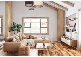 Mennyezeti lámpa SPACE 3xE27/60W/230V krém/barna/bézs