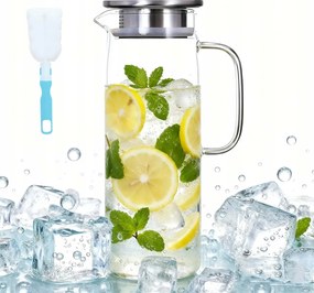 Italos kancsó víz gyümölcslé limonádé italokhoz üveg fedéllel 1,5L