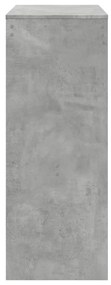 betonszürke szerelt fa tárolórekeszes bárasztal 90x40x103,5 cm