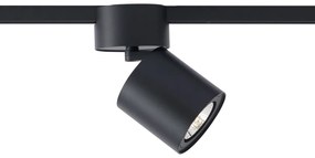 Modern fekete spotlámpa 1 fázisú sínrendszerhez GU10 70mm - Iconic Roto