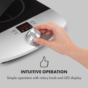 Klarstein VariCook Single, indukcós főzőlap, 1800 W, 1 zóna