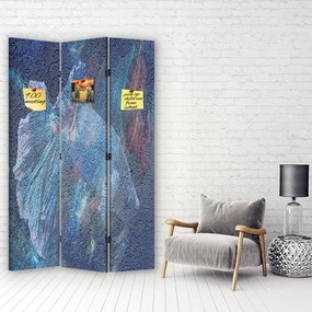Gario Paraván Secret kék Méret: 110 x 170 cm, Kivitelezés: Klasszikus paraván