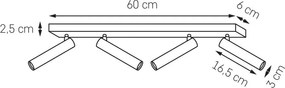 Kaspa ROLL 4 50914401 Spotlámpa 4x4,2W/LED 3000K 719lm IP20