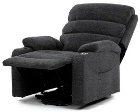 Dönthető fotel, elektromos kábeles vezérléssel, szürke, szövet, TV-S8348 GREY2