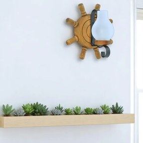 Fali lámpa TIMONA 1xE14/40W/230V bükkfa