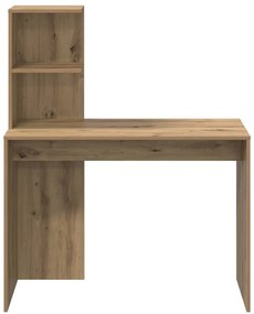 Asztal polcokkal kézműves tölgy 102 x 50 x 124 cm Faanyag