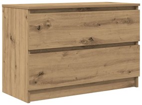 kézműves tölgy színű szerelt fa TV-szekrény 80x35x54 cm