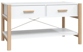 Fehér szerelt fa dohányzóasztal 82 x 48 x 45 cm