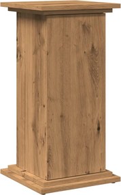 vidaXL kézműves tölgy szerelt fa bemutatóállvány tárolóval 31x30x60 cm
