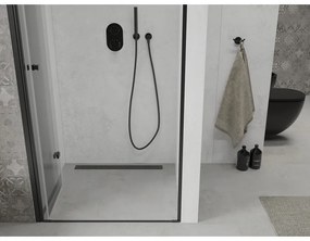 Mexen LIMA zuhany összecsukható ajtó zuhanykabinhoz 80 cm, fekete-átlátszó, 856-080-000-70-00